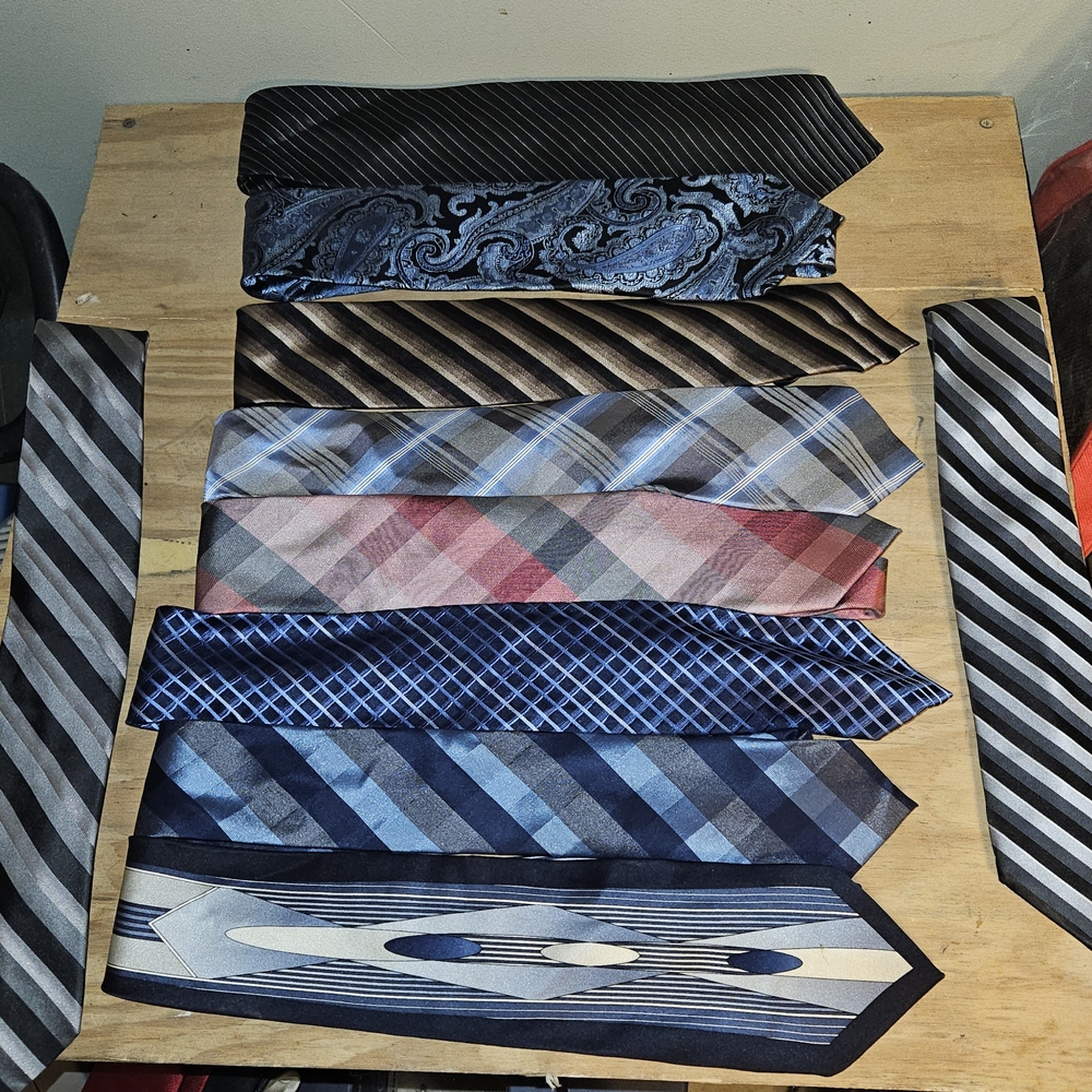 Elegant Men's Tie Collection - Blue, Black, Brown
